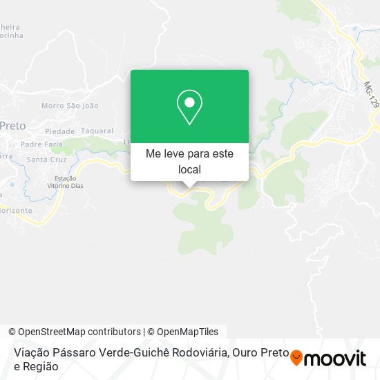 Viação Pássaro Verde-Guichê Rodoviária mapa