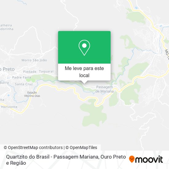 Quartzito do Brasil - Passagem Mariana mapa