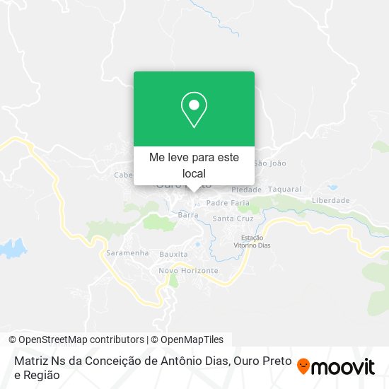 Matriz Ns da Conceição de Antônio Dias mapa