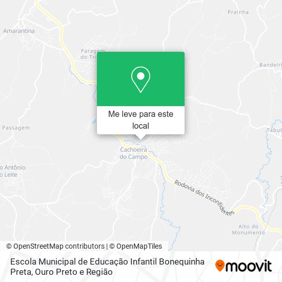 Escola Municipal de Educação Infantil Bonequinha Preta mapa