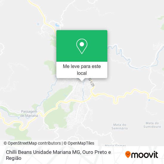 Chilli Beans Unidade Mariana MG mapa