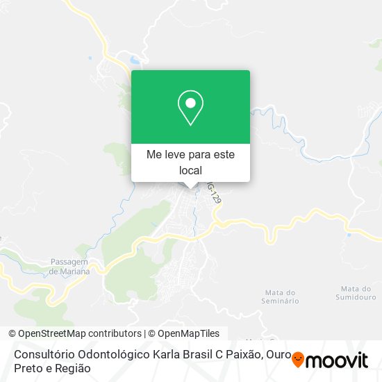 Consultório Odontológico Karla Brasil C Paixão mapa