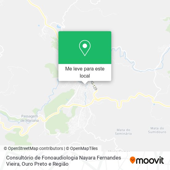 Consultório de Fonoaudiologia Nayara Fernandes Vieira mapa