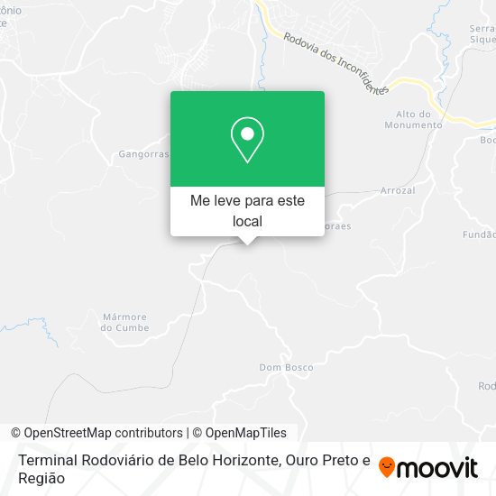 Terminal Rodoviário de Belo Horizonte mapa
