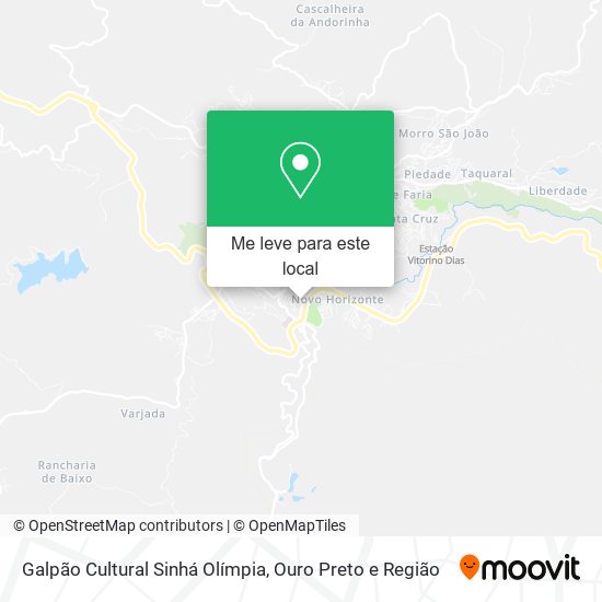 Galpão Cultural Sinhá Olímpia mapa