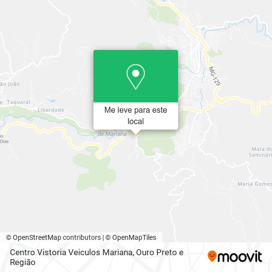 Centro Vistoria Veiculos Mariana mapa