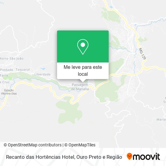 Recanto das Hortências Hotel mapa