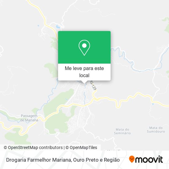 Drogaria Farmelhor Mariana mapa