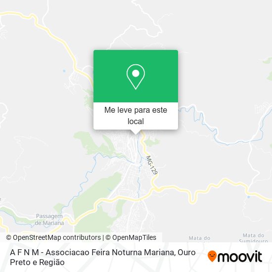 A F N M - Associacao Feira Noturna Mariana mapa