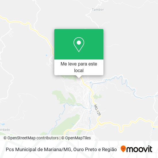 Pcs Municipal de Mariana/MG mapa