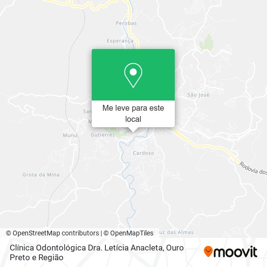 Clínica Odontológica Dra. Letícia Anacleta mapa