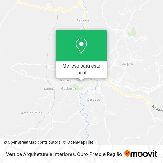 Vertice Arquitetura e Interiores mapa