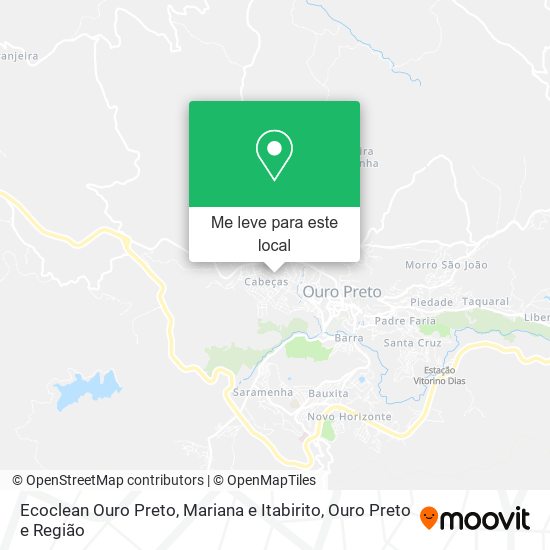 Ecoclean Ouro Preto, Mariana e Itabirito mapa