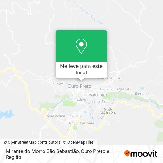 Mirante do Morro São Sebastião mapa