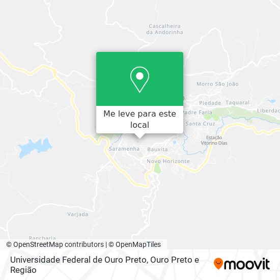 Universidade Federal de Ouro Preto mapa