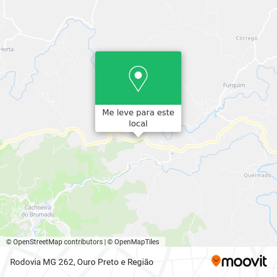 Rodovia MG 262 mapa