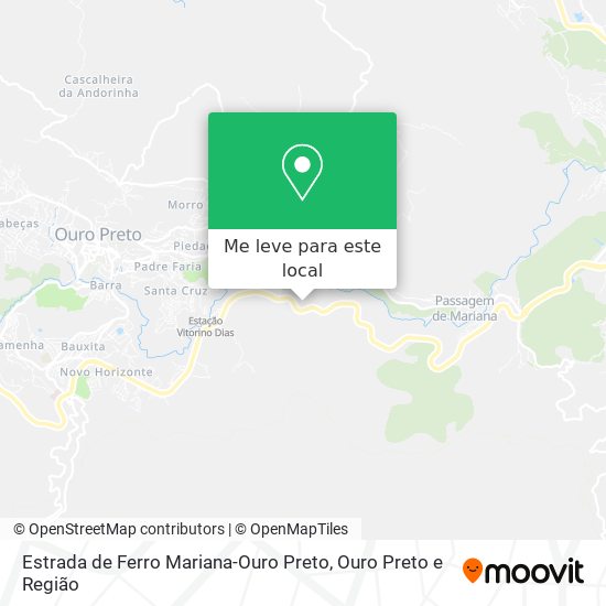 Estrada de Ferro Mariana-Ouro Preto mapa