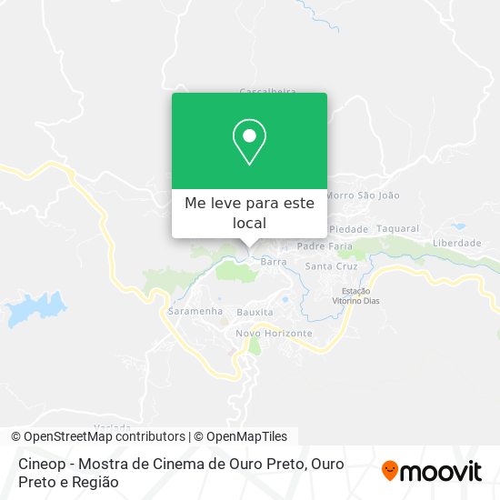 Cineop - Mostra de Cinema de Ouro Preto mapa
