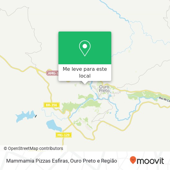 Mammamia Pizzas Esfiras, Rua Presidente Castelo Branco, 48 Cabeças Ouro Preto-MG 35400-000 mapa
