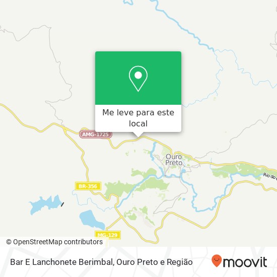 Bar E Lanchonete Berimbal, Rua Padre Rolim, 757 São Cristovão Ouro Preto-MG 35400-000 mapa