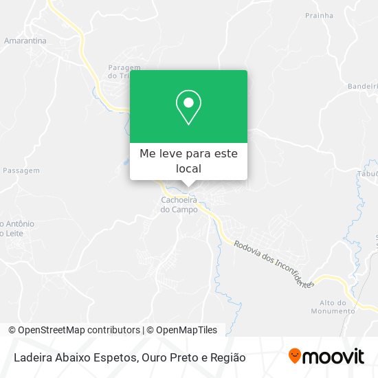 Ladeira Abaixo Espetos mapa
