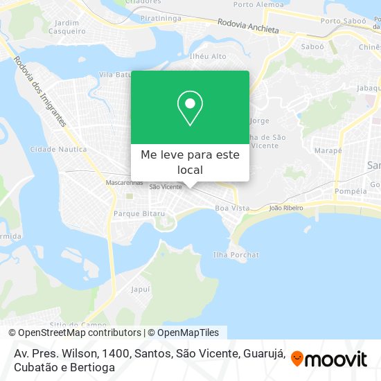 Av. Pres. Wilson, 1400 mapa