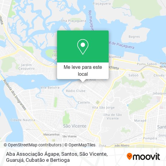 Aba Associação Ágape mapa