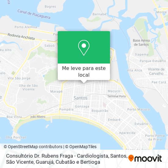 Consultório Dr. Rubens Fraga - Cardiologista mapa