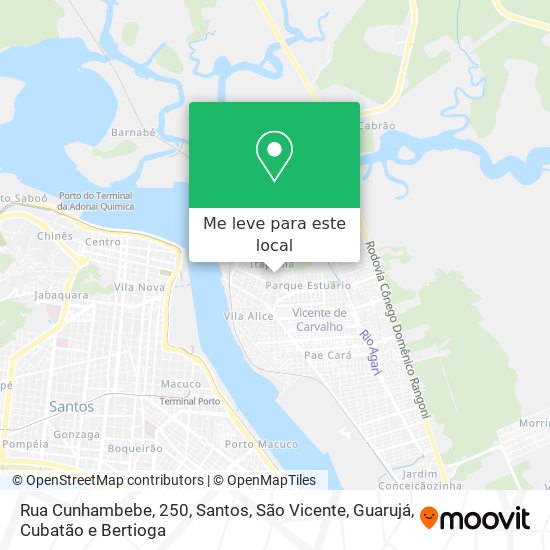 Rua Cunhambebe, 250 mapa