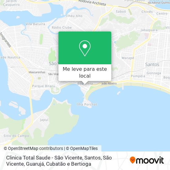 Clinica Total Saude - São Vicente mapa