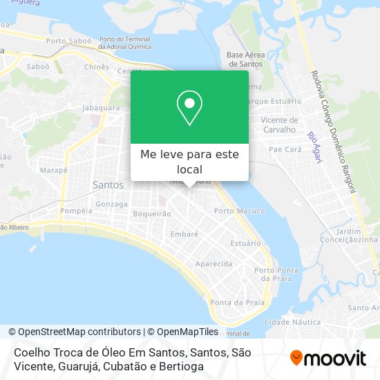 Coelho Troca de Óleo Em Santos mapa