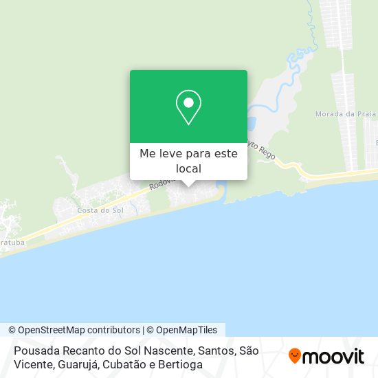 Pousada Recanto do Sol Nascente mapa