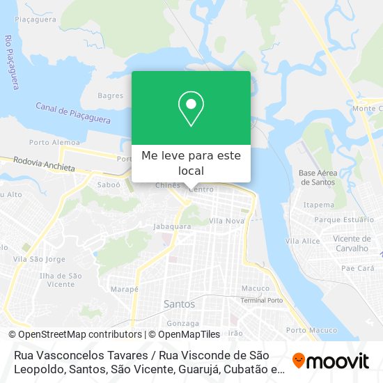 Rua Vasconcelos Tavares / Rua Visconde de São Leopoldo mapa