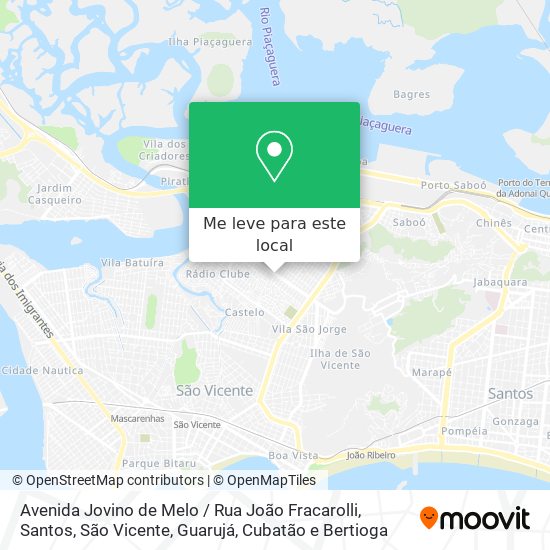 Avenida Jovino de Melo / Rua João Fracarolli mapa