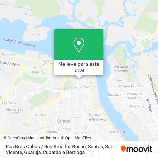 Rua Brás Cubas / Rua Amador Bueno mapa