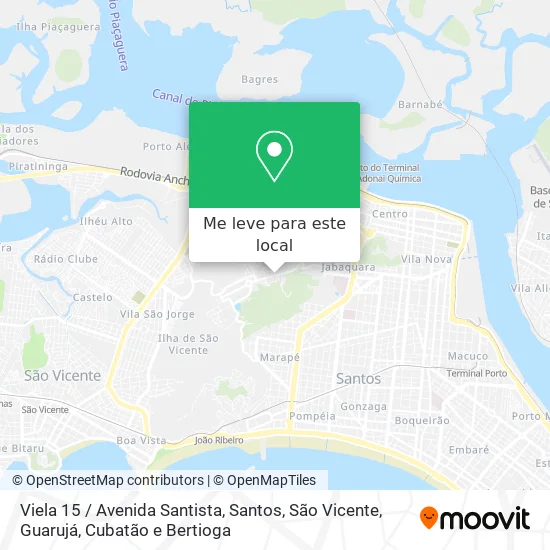 Viela 15 / Avenida Santista mapa