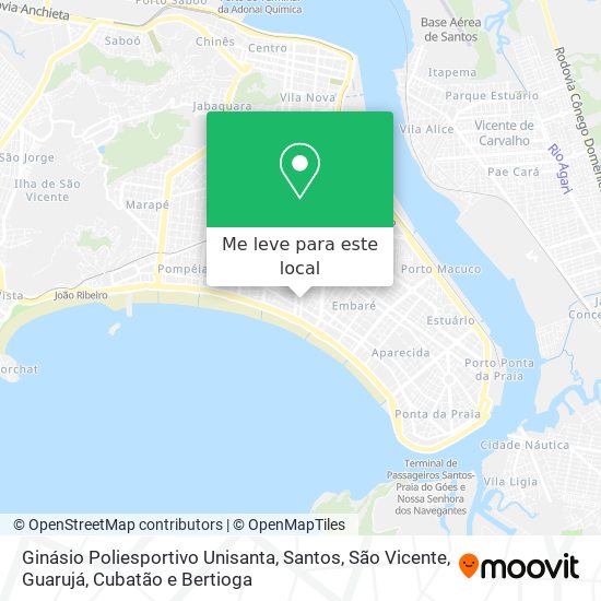 Ginásio Poliesportivo Unisanta mapa