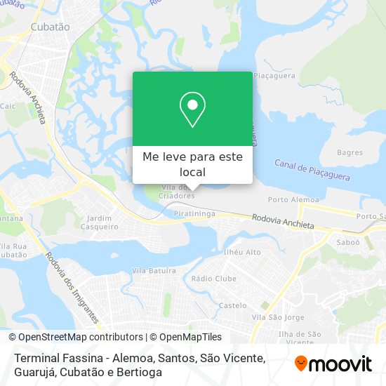 Terminal Fassina - Alemoa mapa