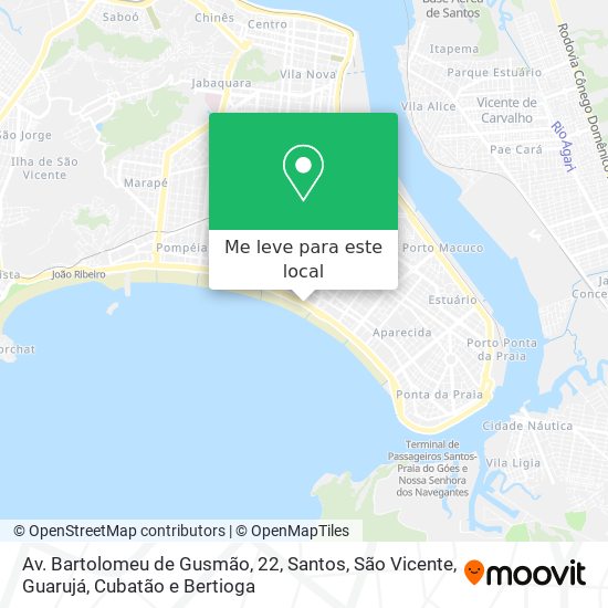 Av. Bartolomeu de Gusmão, 22 mapa