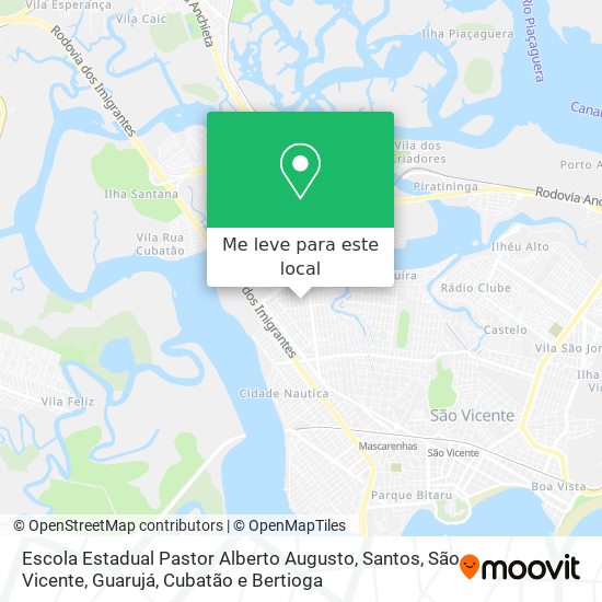 Escola Estadual Pastor Alberto Augusto mapa