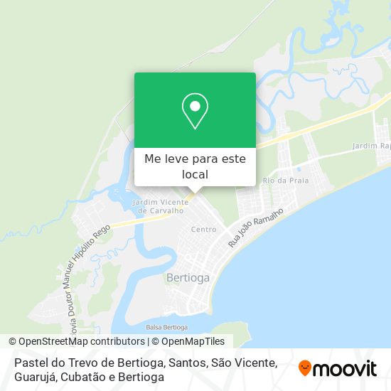 Pastel do Trevo de Bertioga mapa