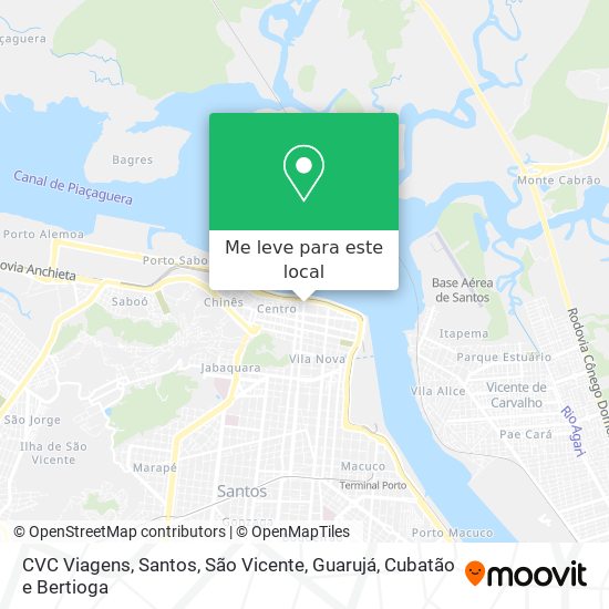 CVC Viagens mapa