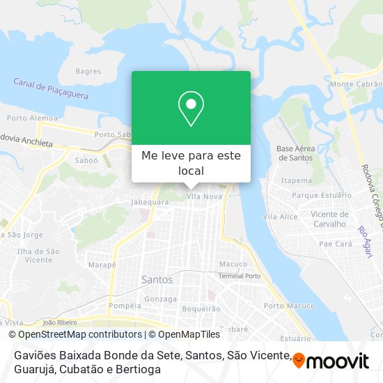 Gaviões Baixada Bonde da Sete mapa