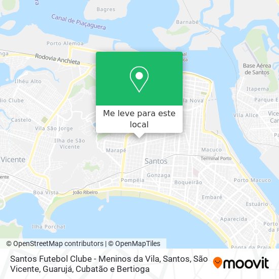 Santos Futebol Clube - Meninos da Vila mapa