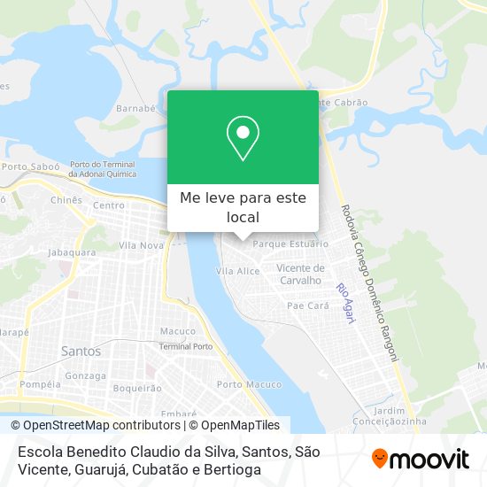 Escola Benedito Claudio da Silva mapa