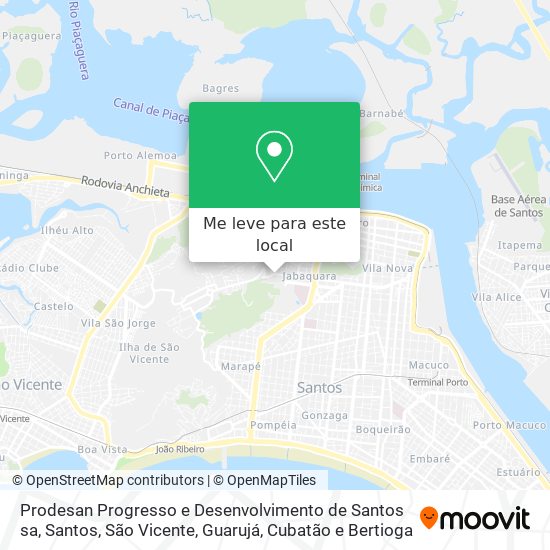 Prodesan Progresso e Desenvolvimento de Santos sa mapa