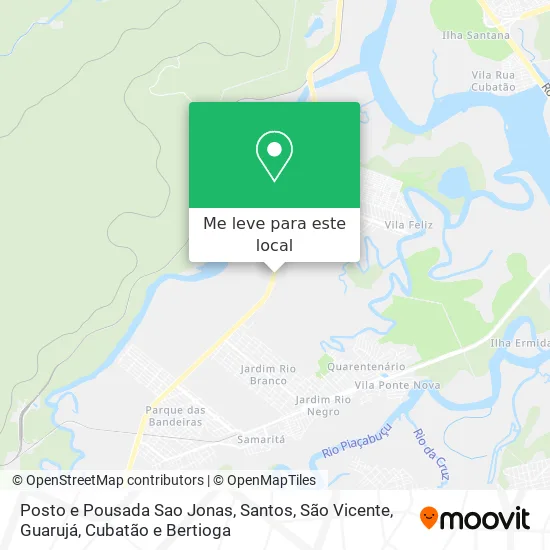 Posto e Pousada Sao Jonas mapa