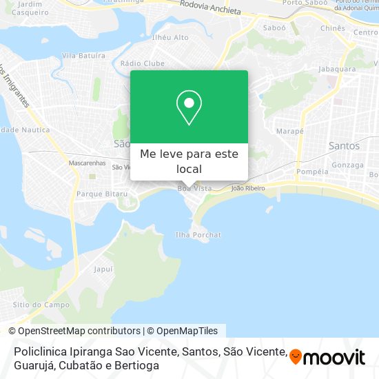 Policlinica Ipiranga Sao Vicente mapa