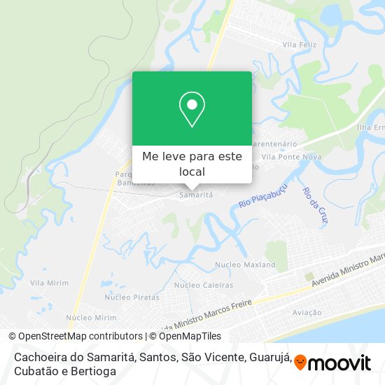 Cachoeira do Samaritá mapa