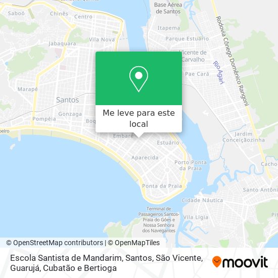 Escola Santista de Mandarim mapa